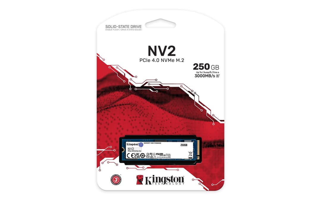 Kingston NV2 NVMe PCIe 4.0 Internal SSD 250GB M.2 2280 - Blue - Image 3
