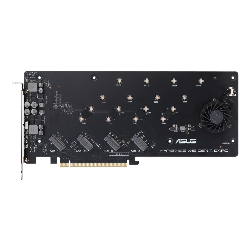 ASUS Hyper M.2 x16 Gen 4 NVMe Expansion Card with 4x M.2 Slots - Image 4