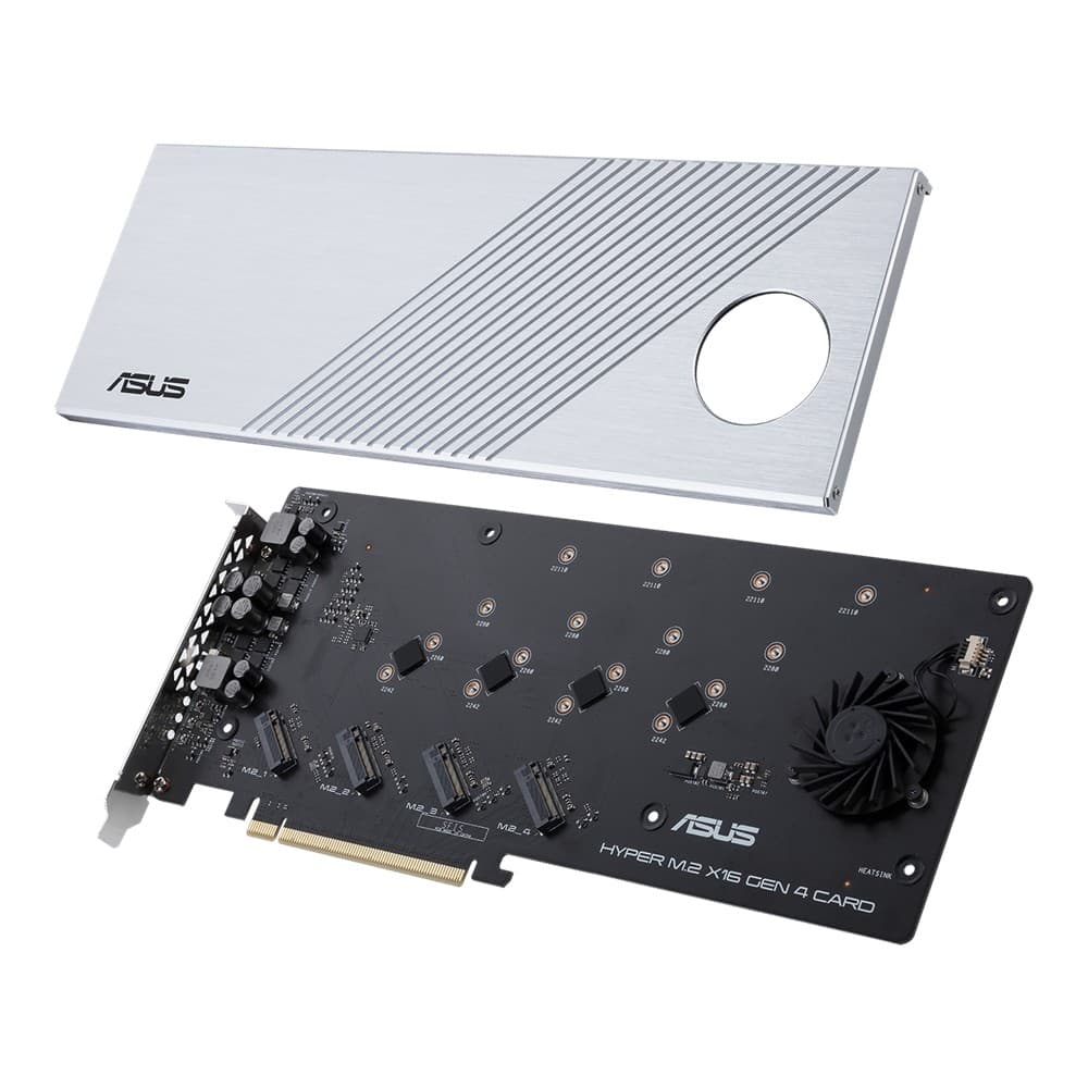 ASUS Hyper M.2 x16 Gen 4 NVMe Expansion Card with 4x M.2 Slots - Image 5