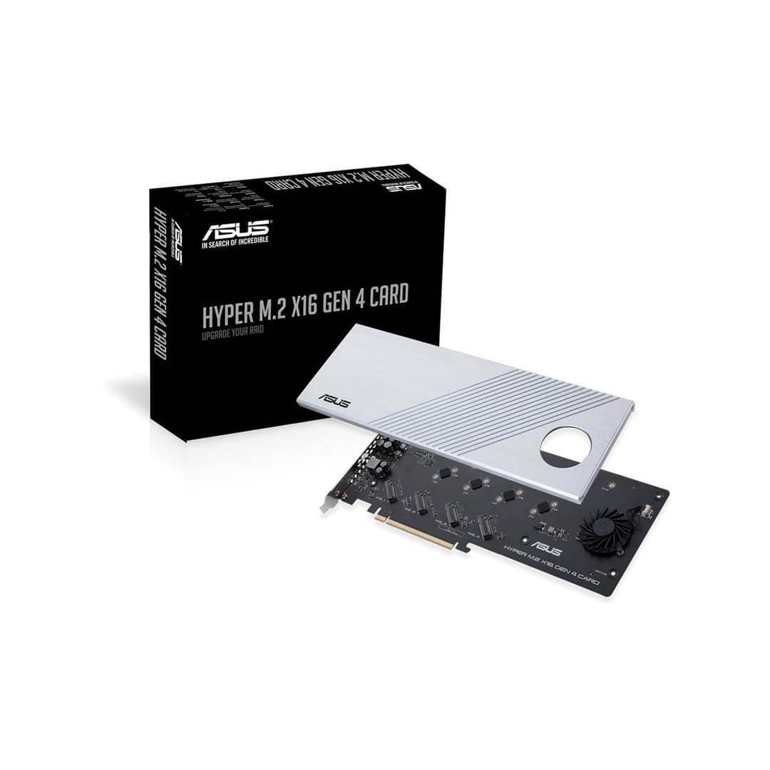 ASUS Hyper M.2 x16 Gen 4 NVMe Expansion Card with 4x M.2 Slots - Image 6