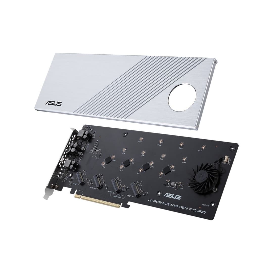ASUS Hyper M.2 x16 Gen 4 NVMe Expansion Card with 4x M.2 Slots - Image 8