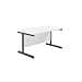 Jemini Rectangular Single Upright Cantilever Desk 1400x800x730mm White/Black KF810780 - Image 3