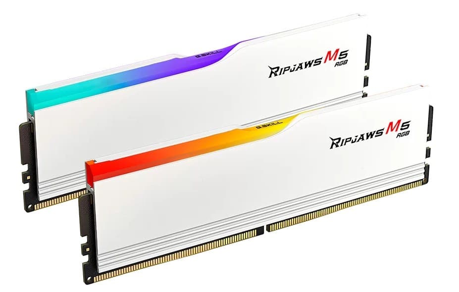 32GB G.Skill Ripjaws M5 RGB DDR5 5200MHz Dual Channel Kit (2x 16GB) CL40 1.10V White Edition - Image 1