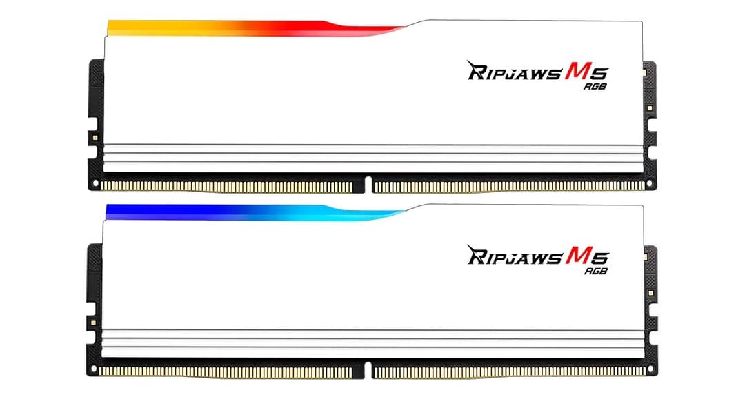 32GB G.Skill Ripjaws M5 RGB DDR5 5200MHz Dual Channel Kit (2x 16GB) CL40 1.10V White Edition - Image 3