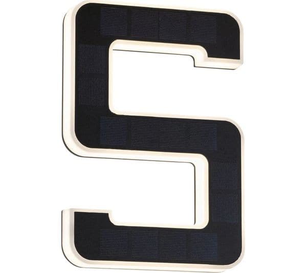 PAULMANN Solar LED House Number Light - No. 5 - Image 1