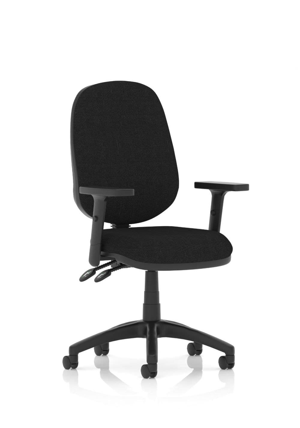 Dynamic Luna II Lever Task Operator Chair With Height Adjustable Arms Black - Image 1