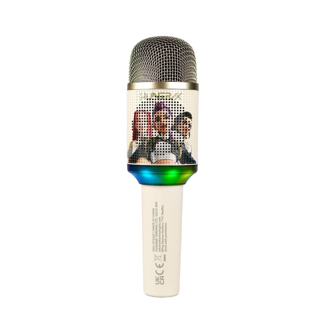 OTL PopSing KP9 LED Karaoke Microphone KPop Demon Hunters Huntr/x Golden - Image 3