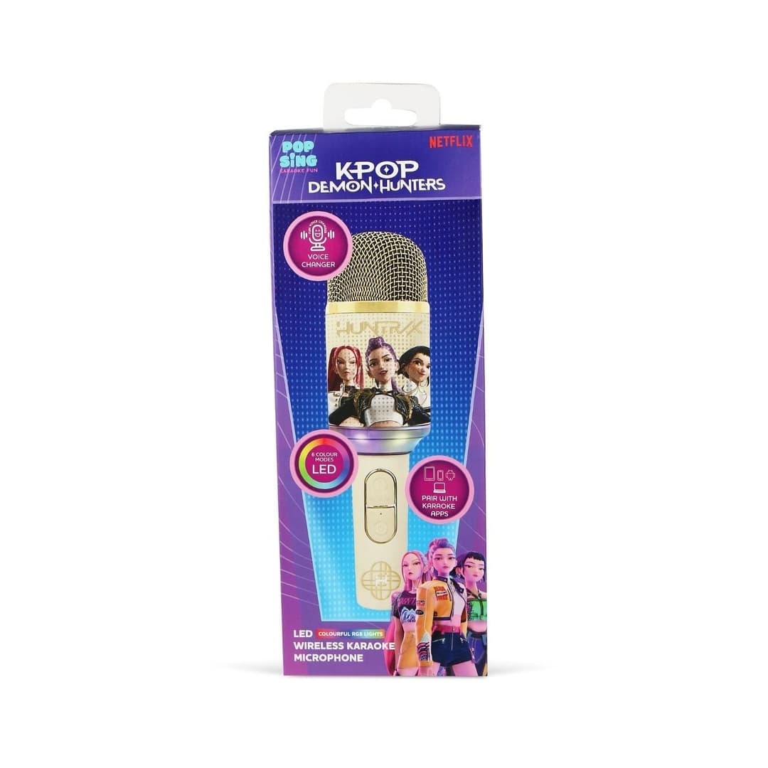 OTL PopSing KP9 LED Karaoke Microphone KPop Demon Hunters Huntr/x Golden - Image 6