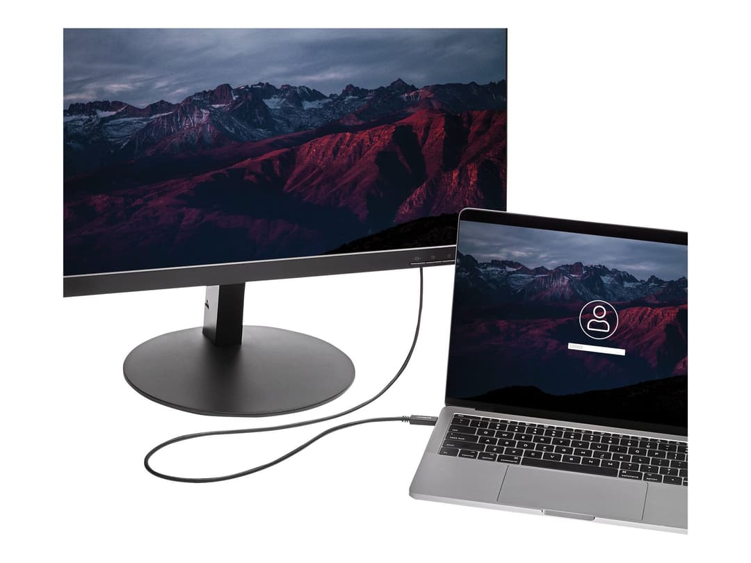 StarTech CDP2VGAMM2MB USB-C to VGA Cable Black - Image 1