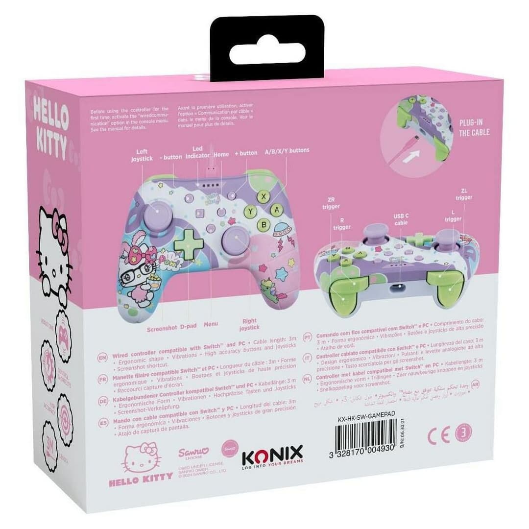 Konix Hello Kitty Nintendo Switch Wired Controller - Image 4