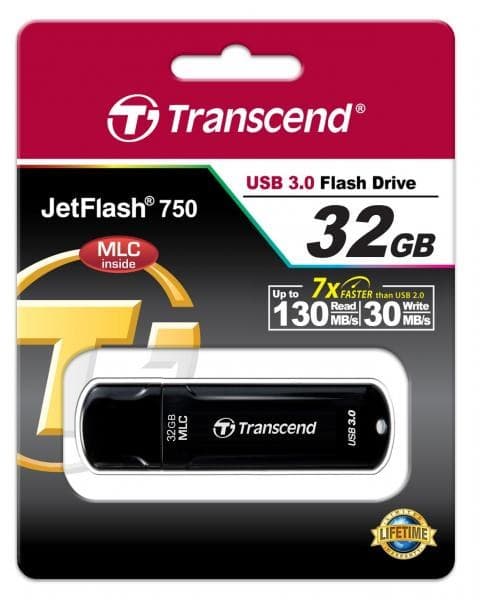 32GB Transcend JetFlash 750 Ultra-fast USB3.0 Flash Drive - Image 4