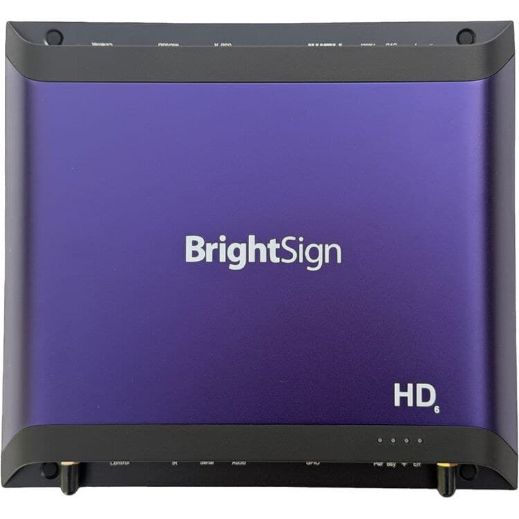 HD1026 Expanded I-O 4K Digital Signage Media Player, Black & Purple - Image 1