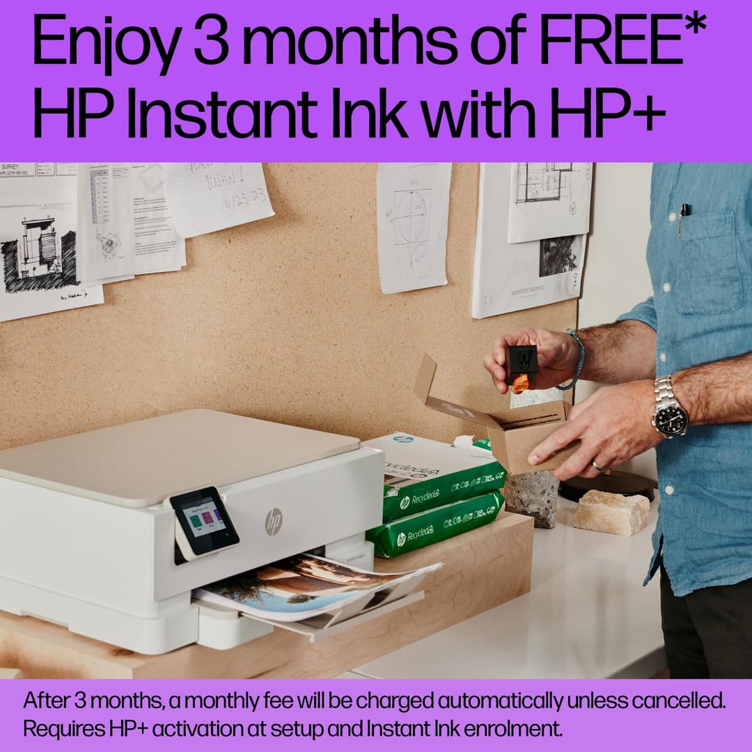 HP ENVY Inspire 7220e All-in-One Wireless Colour Printer - White - Image 4