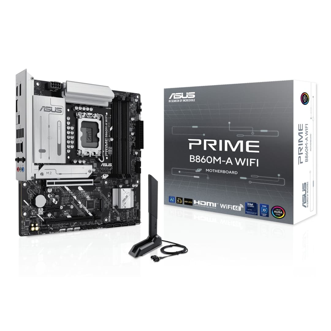 ASUS PRIME B860M-A WIFI Intel B860 Micro-ATX LGA 1851 Motherboard - Image 1