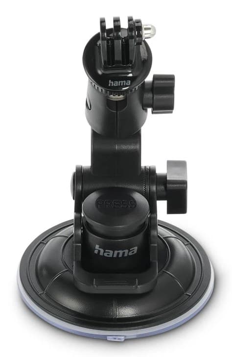 Hama Suction Cup Holder for Action Cams, Universal, Car Tripod, 3D, ⌀ 90 mm