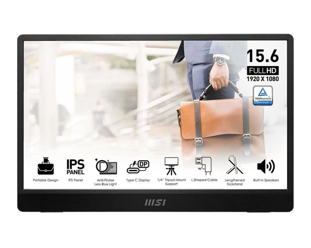 MSI PRO MP161 E2 15.6-inch Full HD Portable Monitor - Black