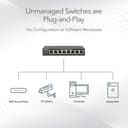 NETGEAR GS105 Unmanaged Gigabit Ethernet 5 Ports Network Switch - Blue thumbnail 5