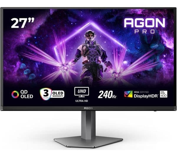 AOC AGON PRO AG276UZD 4K Ultra HD 27" Quantum Dot OLED Gaming Monitor - Black - Image 1
