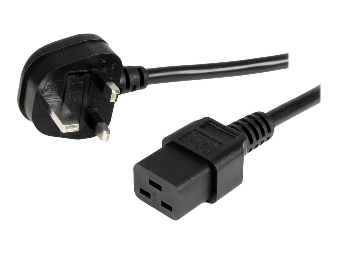 StarTech Power Cable BS 1363 to C19 2m Black - Image 1