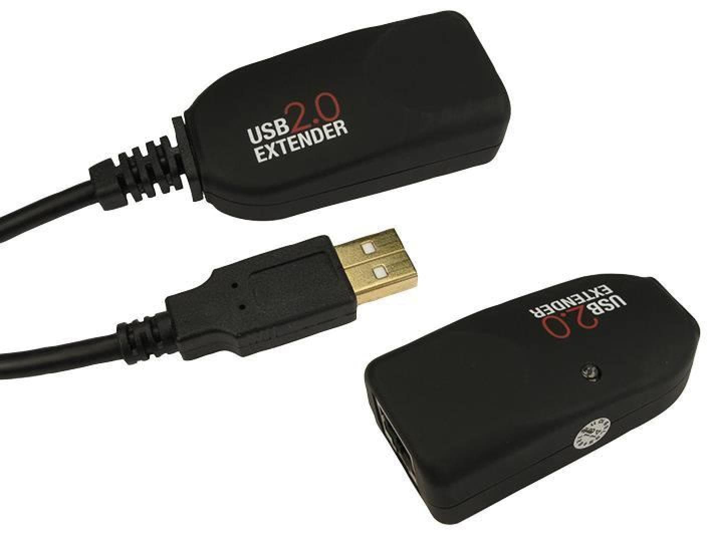 Cables Direct USB2-BOOST moltiplicatore di rete Nero (CDL 50m USB 2.0 Over Cat5e Ext)