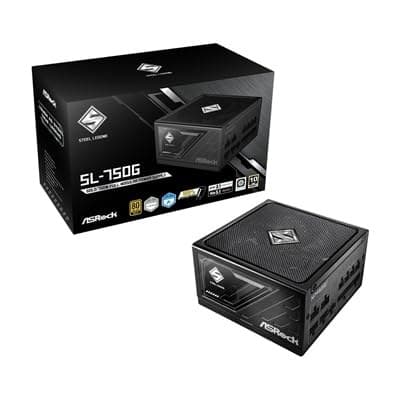 Asrock 750W Steel Legend Sl-750G Psu Fully Modular 80+ Gold Cybenetics Platinum - Image 1