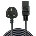 Lindy 2m UK 3 Pin Plug to IEC C19 Power Cable. Black thumbnail 2