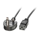Lindy 2m UK 3 Pin Plug to IEC C19 Power Cable. Black thumbnail 4