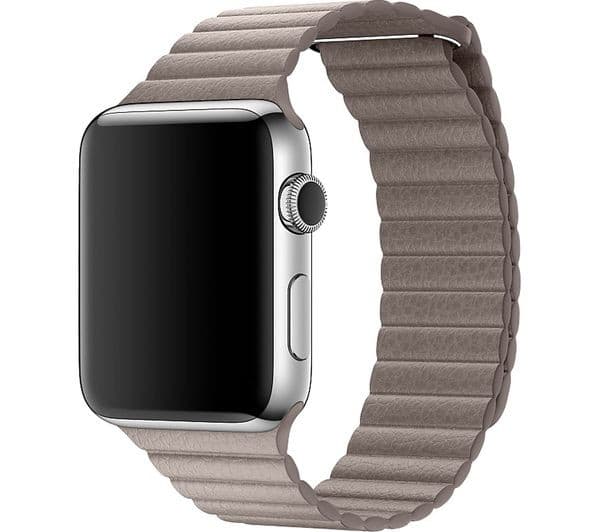 APPLE Watch 42 mm Smoke Grey Leather Loop Band - Large - Image 2