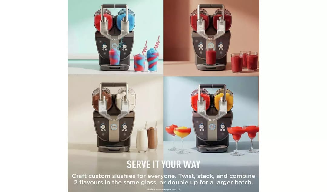 Ninja SLUSHi Twist FS702UKBR Frozen Drink Maker Dual Vessel Mocha - Image 6