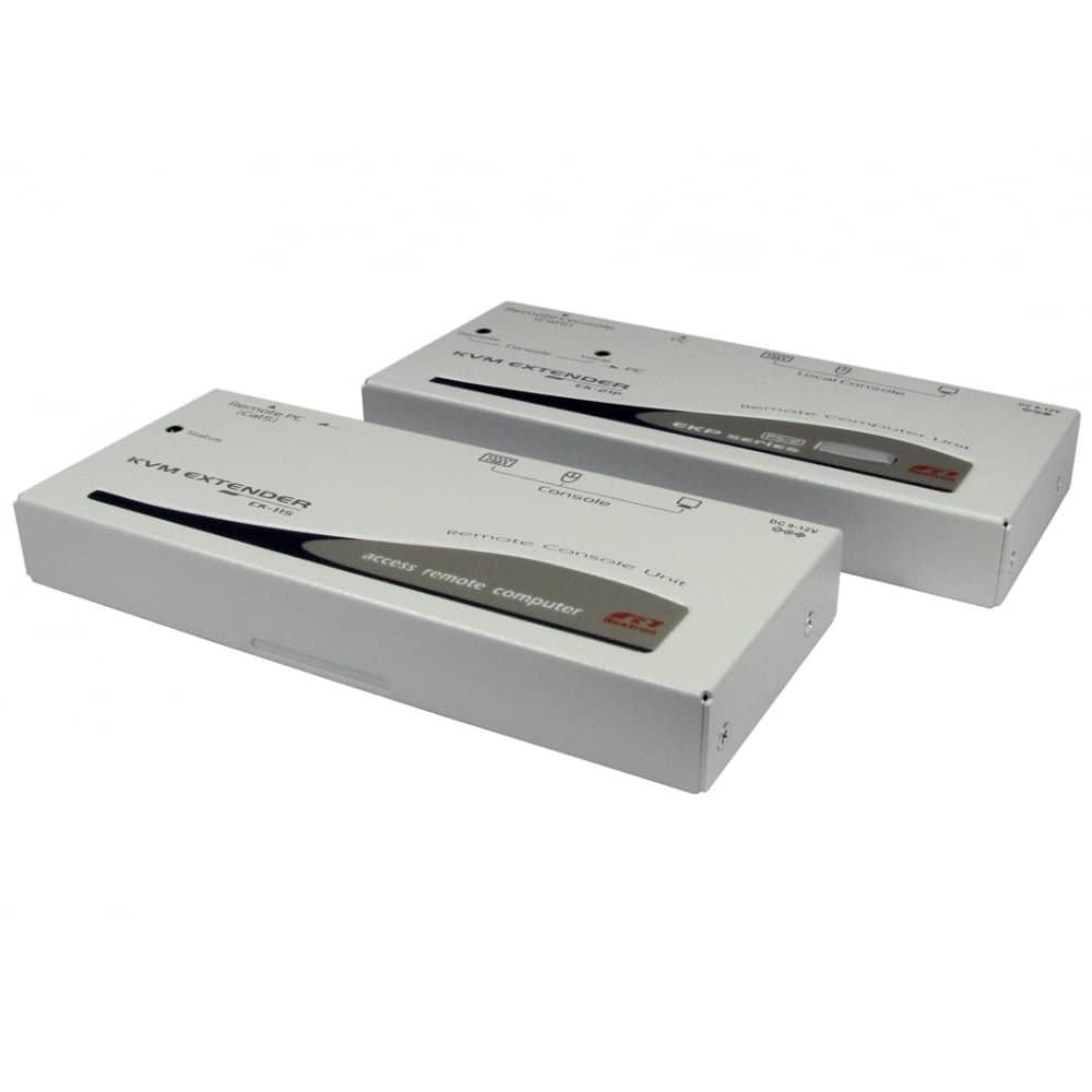 KVM Extender Over Cat5e Ethernet Network Cable - SVGA VGA & PS/2 - Up To 150m
