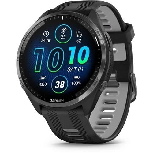 Garmin Forerunner 965 GPS 47mm Smartwatch - Black/Powder Grey - Image 1