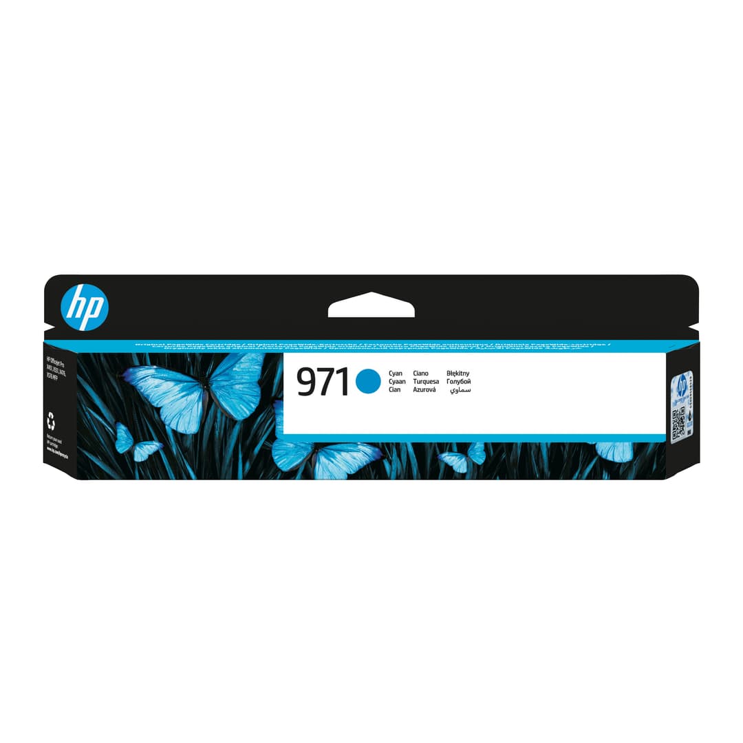HP 971 Cyan Original Ink Cartridge - Image 1