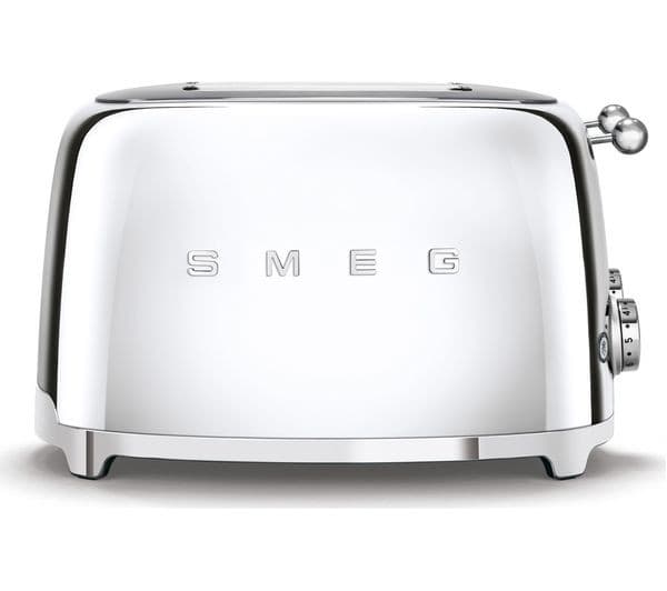 SMEG 50's Retro TSF03SSUK 4-Slice Toaster - Stainless Steel - Image 1
