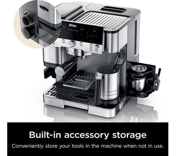 Ninja Luxe Café Premier Series 3-in-1 Bean to Cup Coffee Machine - Silver - Image 3