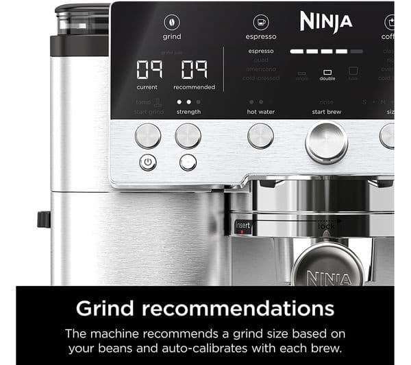Ninja Luxe Café Premier Series 3-in-1 Bean to Cup Coffee Machine - Silver - Image 5