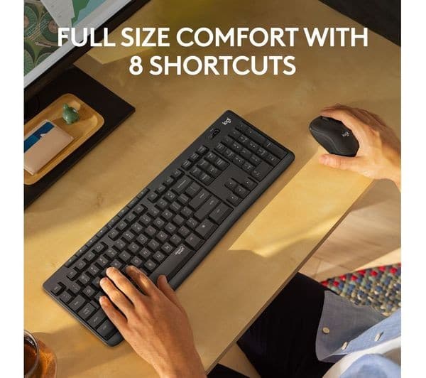 Logitech MK295 Silent Keyboard Mouse Set White - Image 3