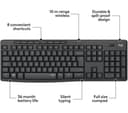 Logitech MK295 Silent Keyboard Mouse Set White thumbnail 5