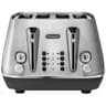 De'Longhi CTI4003.M Distinta Moments 4 Slice Toaster-S/Steel