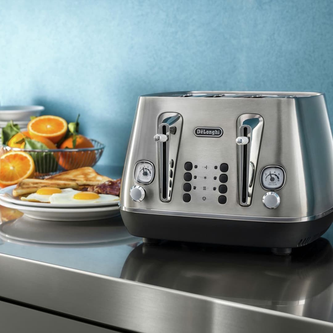 De'Longhi CTI4003.M Distinta Moments 4 Slice Toaster-S/Steel - Image 5
