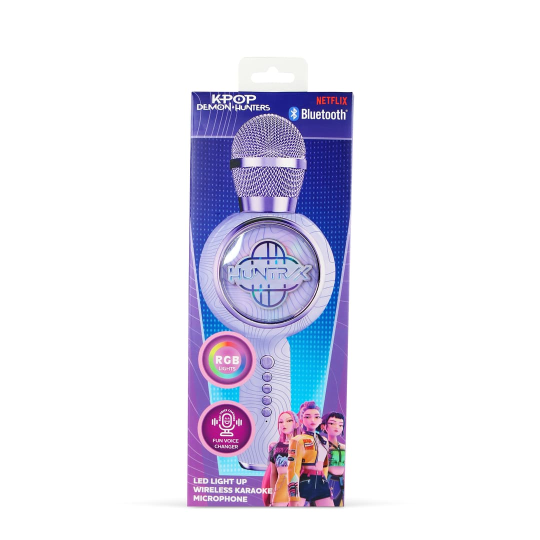 OTL KPop Demon Hunters Karaoke Microphone and Wireless Speaker with LED Lights Purple - Image 7