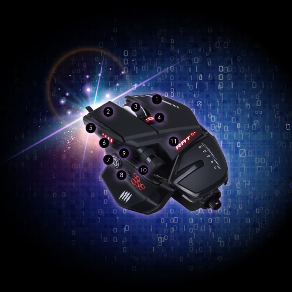 Mad Catz rat 6+ Optical USB Gaming Mouse - Black - Image 5