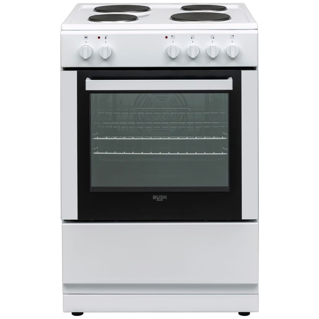 Bush DHBES60WX 60cm Single Electric Cooker - White - Image 1