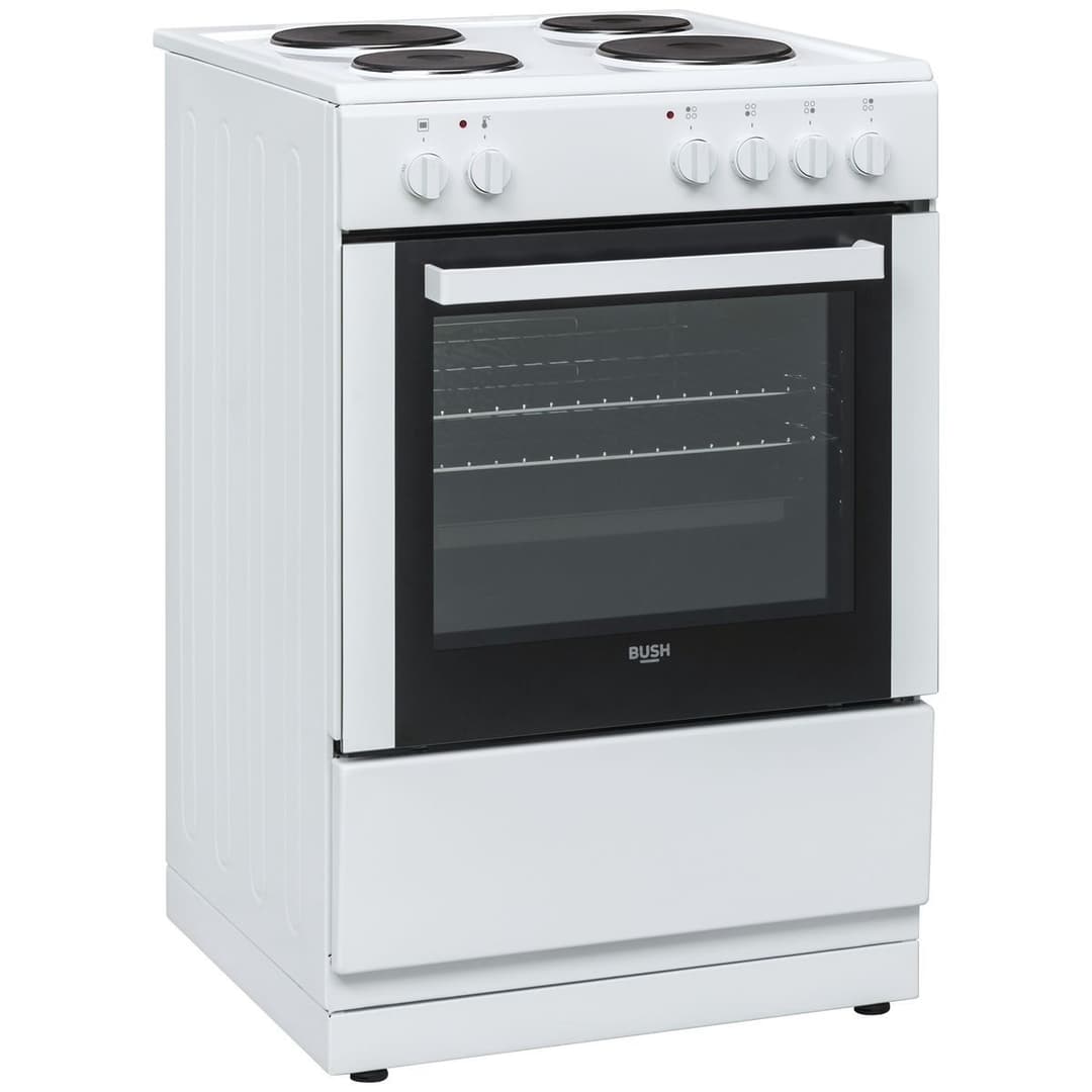 Bush DHBES60WX 60cm Single Electric Cooker - White - Image 2