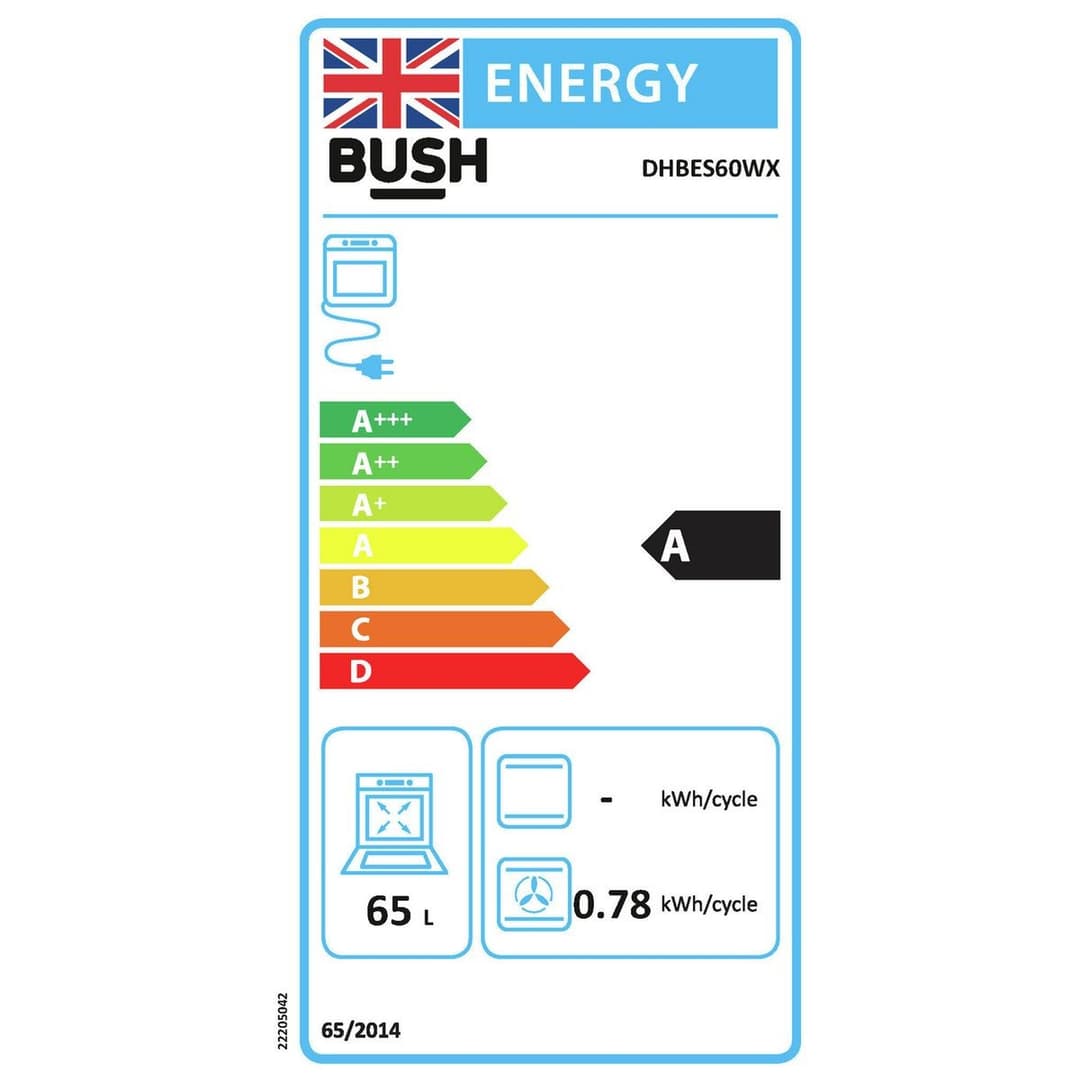 Bush DHBES60WX 60cm Single Electric Cooker - White - Image 4