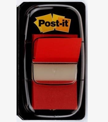 3M I680-1 self-adhesive label Rectangle Removable Red 50 pc(s) - Image 1