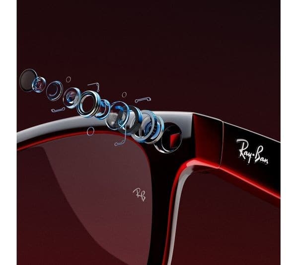 RAY-BAN Meta Wayfarer Glasses RW4006 - Matte Black, Polarized Gradient Graphite - Image 2