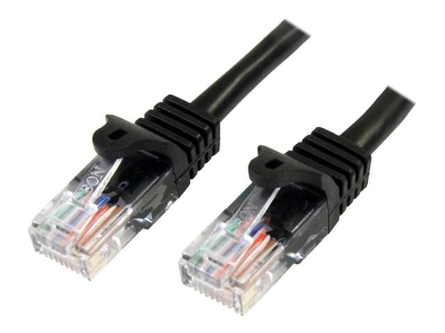 StarTech 45PAT50CMBK Cat5e Patch Cable 0.5m Black - Image 2