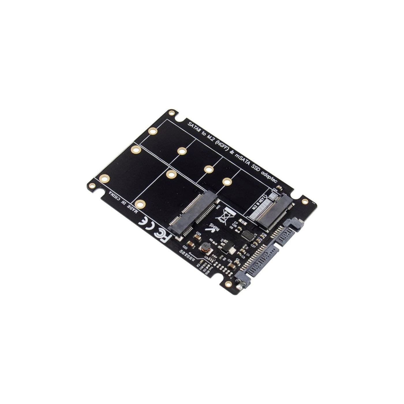 2.5" SATA to M.2 (NGFF) or mSATA SSD Adapter
