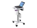 Ergotron StyleView cart - light-duty - for notebook / barcode scanner - white, aluminium thumbnail 1