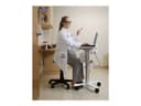 Ergotron StyleView cart - light-duty - for notebook / barcode scanner - white, aluminium thumbnail 2